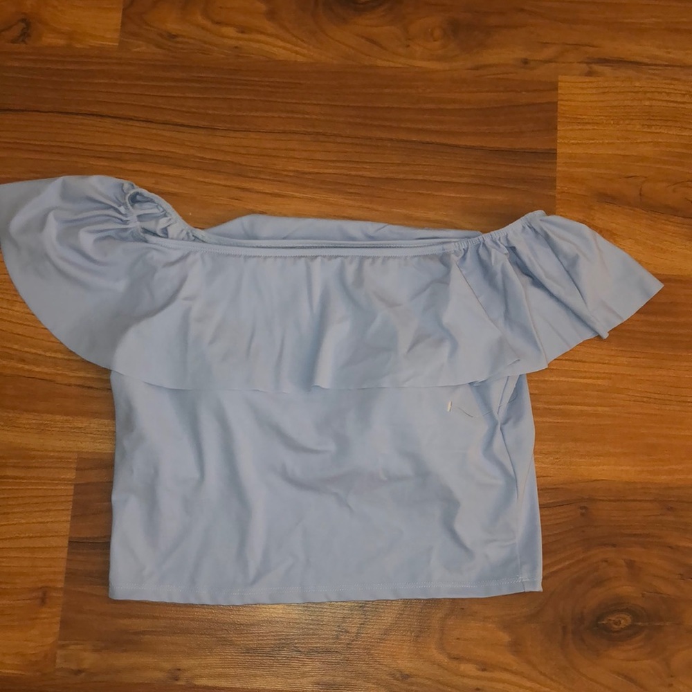 Kortni Jeane ruffled top-worn 1x